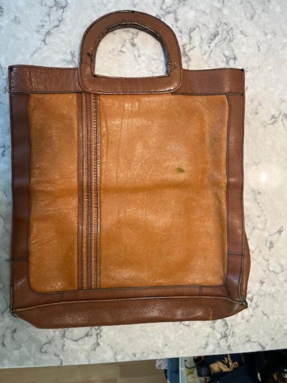 UNISEX Fine Quality Soft Leather Executive Tote Bag/Handcrafted/Inner Pocket - Picture 3 of 7